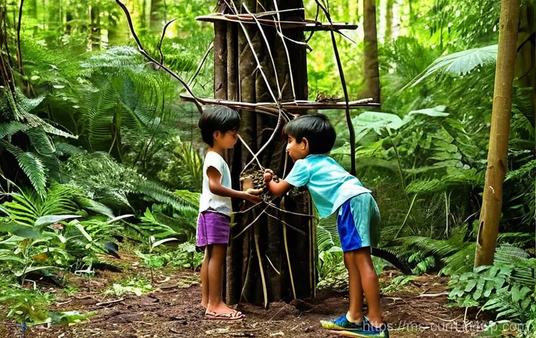 숲교육에서의 프로젝트 기반 학습 - **Prompt 1: Children Discovering Nature's Wonders**
    "A group of diverse Malaysian children, aged...